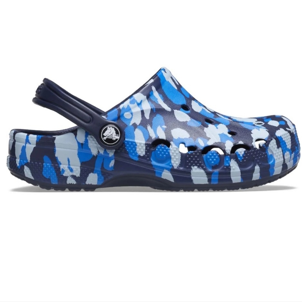 Crocs Kids Baya Clog - Navy Camo - Size 10
